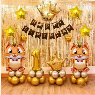 Sét Sinh Nhật Cho Bé Tuổi Heo ( Sét Như Ảnh Tặng Bơm Keo và 10 Bóng paster )