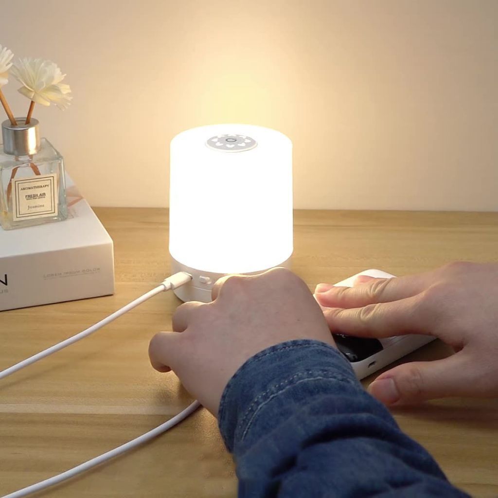 Đèn ngủ để bàn cảm ứng 3 màu ánh sáng, Đèn led trang trí phòng ngủ bàn làm việc mini | BigBuy360 - bigbuy360.vn