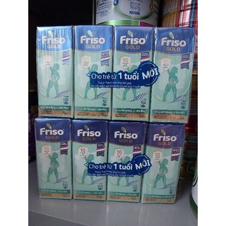 Lốc 4 hộp sữa bột pha sẵn friso gold vani 180ml hsd: 12.2024