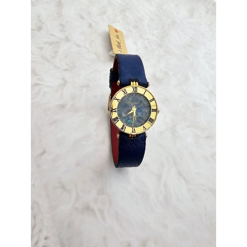 ĐỒNG HỒ SI NHẬT DÂY DA BÒ ĐÁ OPAL DÀNH CHO NỮ - THƯƠNG HIỆU TOSCOW (MÁY NHẬT XỊN SÒ)