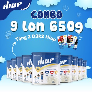 Combo 9 hộp tặng 2 HiupD3k2 sữa bột HIUP tăng chiều cao cho trẻ từ 2 đến 15 tuổi
