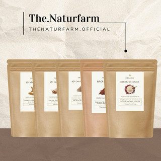 Combo 5 loại bột trắng da mờ thâm tẩy tbc Naturfarm [ Đậu đỏ + yến mạch + cám gạo sữa + cam thảo + bã cà phê ]
