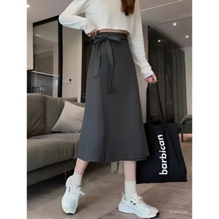 Chân Váy Chữ A Phối Dây Đáp Tà