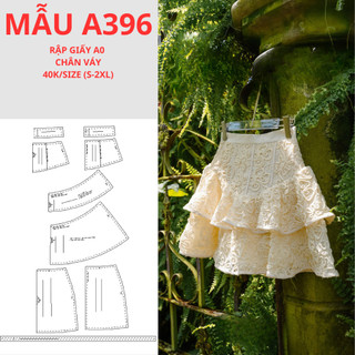 Rập giấy a0 chân váy a396