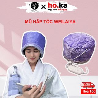 Mũ hấp tóc cá nhân hoka store weilaiya mức nhiệt điều chỉnh có dây khóa kéo điều chỉnh độ rộng