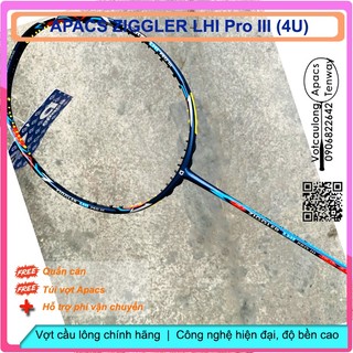Vợt cầu lông Apacs Ziggler LHI Pro III - 4U | Vợt thân đũa 6.2mm công nghệ cao, cân bằng công thủ, khung đan 17kg