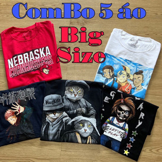 Combo 5 áo thun mỹ 2hand bigsize - hàng loại 1, khách được chọn size, chọn màu và mẫu ngẫu nhiên