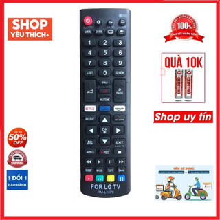 Điều khiển remote từ xa dùng cho tivi LG ngắn thường RM-L1379-tặng kèm pin-đầu bấm tivi LG ngắn thường RM-L1379