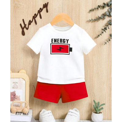 Bộ quần áo bé trai mùa hè in hình Pin- Bộ quần áo trẻ em cân nặng từ 15-40kg- Loza Kids SB82