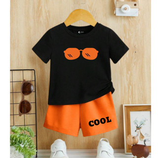 Bộ quần áo bé trai in hình mắt kính- Quần áo trẻ em nam cân nặng từ 15-40kg- Loza Kids SB83
