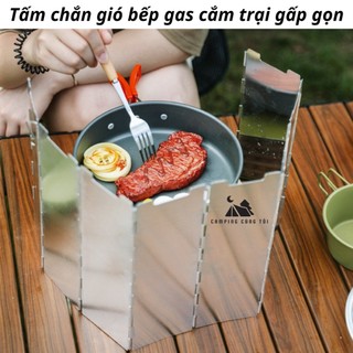 Tấm Chắn Gió Bếp Ga Dã Ngoại 10 Tấm Bằng Hợp Kim Nhôm Chất Lượng Cao, Chịu Nhiệt Tốt Chống Mài Mòn, Có Thể Gấp Gọn
