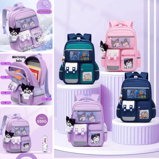 Balo chống gù cho bé tiểu học cặp sách đi học cho bé trai gái chống nước TẶNG KÈM MÓC KHÓA BL20