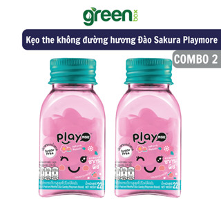  Combo 2 hũ kẹo the không đường hương Đào Sakura Playmore 22g 
