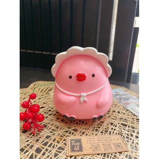 (15x12x12cm) 🐣 Heo đất gà con đội mũ nhỏ, chất liệu thạch cao, sơn nước, ống tiết kiệm xinh xắn đáng yêu
