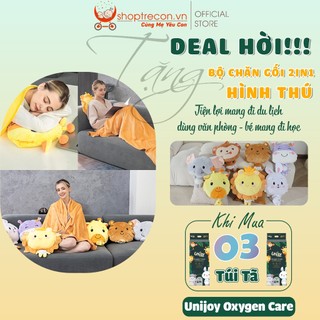 Bộ chăn gối văn phòng 2 trong 1 hình thú