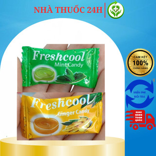 Kẹo ngậm FRESHCOOL bạc hà và gừng giúp giảm ho,the mát họng