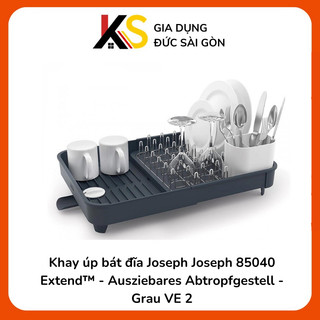 Khay úp bát đĩa Joseph Joseph 85040 Extend™ - Ausziebares Abtropfgestell - Grau VE 2
