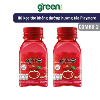  Combo 2 combo 3 hũ kẹo the không đường hương táo Playmore 22g 
