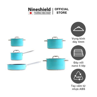 ( Tặng lưới có hoặc ko tuỳ đợt ko cần báo ) Bộ nồi bếp từ Nineshield BNI68