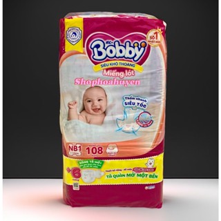  Miếng Lót Sơ Sinh Bobby Nb1 và Nb2  Mẫu mới- Tã dán sơ sinh NB1- 108+6 Miếng Tã miếng lót bé sơ sinh 