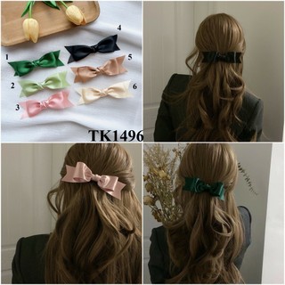 Kẹp mỏ vịt - Kẹp tóc nơ lụa màu sắc tươi sáng đáng yêu - Hàng thiết kế của Tũn