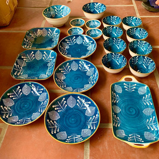 Bộ bát đĩa thổ Cẩm balan siêu đẹp siêu cao cấp -gốm sứ cao cấp bát tràng trọng bộ 10 bát -7 đĩa -4 chấm -2 tô dày đẹp