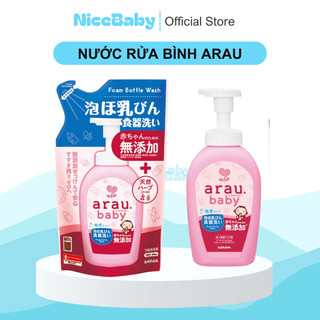 Nước rửa bình ARAU Baby Nhật chính hãng chai 500ML/túi 450ML NiceBaby