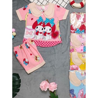 ( Họa tiết ngẫu nhiên) Bộ Lụa Tay Ngắn Bé (6-20kg)