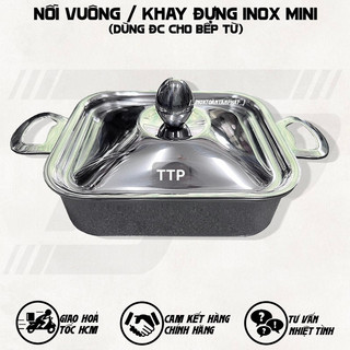 Nồi vuông / khay đựng mini inox 316