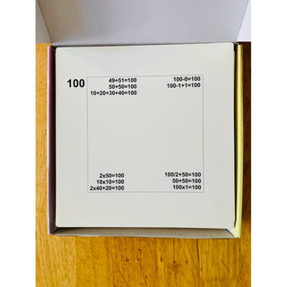 0-100 thẻ 28x28cm Flashcard dotcard có công thức