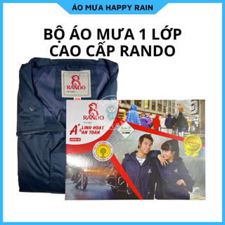 Bộ áo mưa người lớn phản quang cao cấp RANDO A+ - Áo mưa bộ 1 lớp cao cấp chống nước