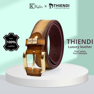 Dây thắt lưng nam da thật sáp trâu THIENDI Luxury dây nịt nịch thắt lưng da nam cao cấp hàng hiệu