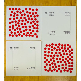 0-100 thẻ 28x28cm Flashcard dotcard có công thức