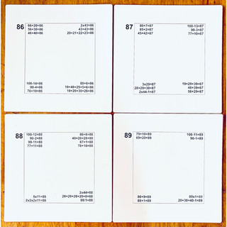 0-100 thẻ 28x28cm Flashcard dotcard có công thức