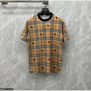 Áo phông cộc tay nam boy phố hoạ tiết kẻ sọc màu nâu trẻ trung thời trang phong cách BTSHOP