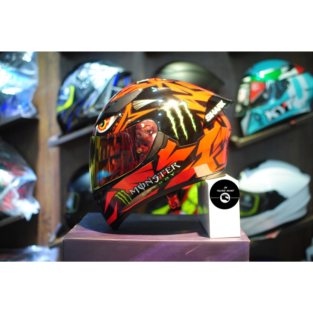 Mũ bảo hiểm Fullface Royal M138 Shark Rồng đỏ 2 - Shark Race R Pro Diablo red