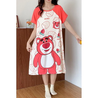 Váy ngủ, đầm thun Bigsize mặc nhà hoạt hình dễ thương chất thun 4 chiều, ship hỏa tốc 30 phút