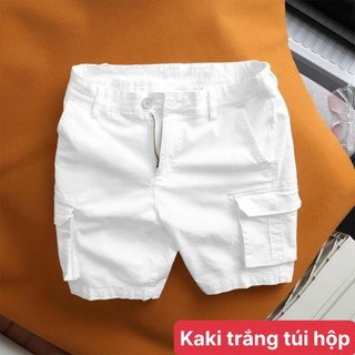 Quần short đùi kaki nam túi hộp màu trắng trơn cao cấp kiểu dáng thể thao lửng, quần sóc nam đẹp ADO1 nhiều mẫu mới