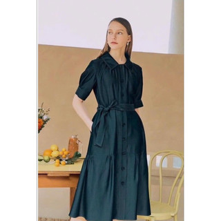 Đầm midi kèm belt xuấ Hàn dư xịn