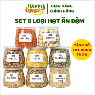 Combo 8 hạt dinh dưỡng nấu cháo cho bé, set hạt ăn dặm hạt nấu cháo nấu sữa cho bé