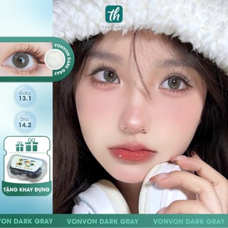 Kính áp tròng màu xám THÚY LENS cho mắt cận độ cận từ 0 - 8 Vonvon Gray giá 1 chiếc