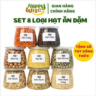 Set 8 hạt dinh dưỡng nấu cháo cho bé, combo 8 loại hạt ăn dặm, set hạt ăn dặm, hạt nấu cháo cho bé