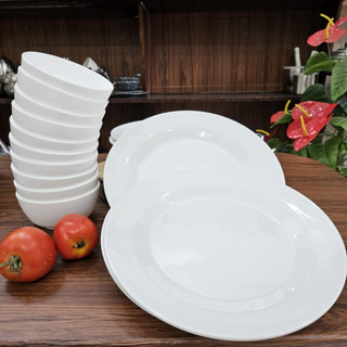 DĨA MECA bán cơm tấm ,cơm gà xối mỡ 25cm+ Chén cơm ,chén soup nhựa dẻo. Hàng đẹp, cứng cáp