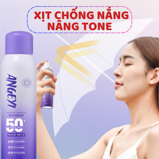 Xịt Chống Nắng Body ANGEYI 150ml, Kem Chống Nắng Dạng Xịt SPF50+ Bật Tông Sau Lần Đầu Sử Dụng Cấp Ẩm Dưỡng Trắng Bảo Vệ