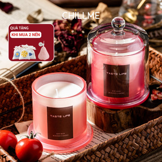 Nến thơm cao cấp sáp đậu nành chillme thiên nhiên khử mùi phòng quà tặng sang trọng đẹp mắt TL