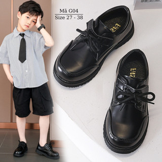  Giày Da Bé Trai Phong Cách Anh Quốc Phong Cách Mới Học Sinh Trẻ Em Giày Bé Trai Biểu Diễn 3 - 12 tuổi NHÍM SHOP G04 