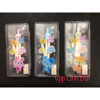 Bộ Compa eke thước kẻ ngòi chì kim 7 chi tiết 9016, bộ compa chì kim, set dụng cụ hình học tặng hộp đựng mã 9016