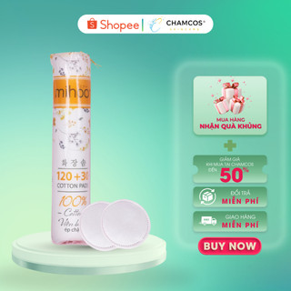Bông tẩy trang Mihoo 150 miếng bông tẩy trang 100% cotton mềm mịn dai thấm hút không bị sơ bông