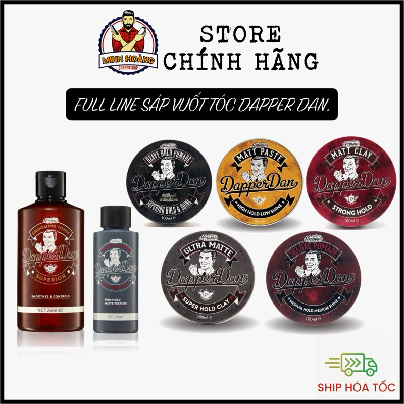 Sáp vuốt tóc Dapper Dan, pomade Dapper Dan 100g hàng chính hãng