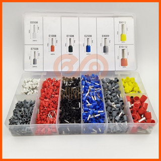 Hộp 1200 chiếc đầu cos pin đủ loại - cos ống tròn cos pin rỗng - cos bọc đầu dây điện tiện ích